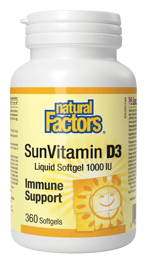 Natural Factors SunVitamin D3 - 1000 IU